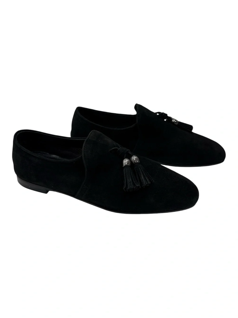 Aquatalia Suede Loafers Women's Size: 8 Black made in Italy